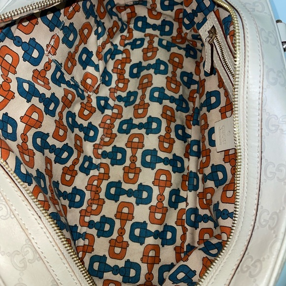 Gucci Heart Lock Bag Ivory Boston Shoulder Purse - Picture 9 of 13